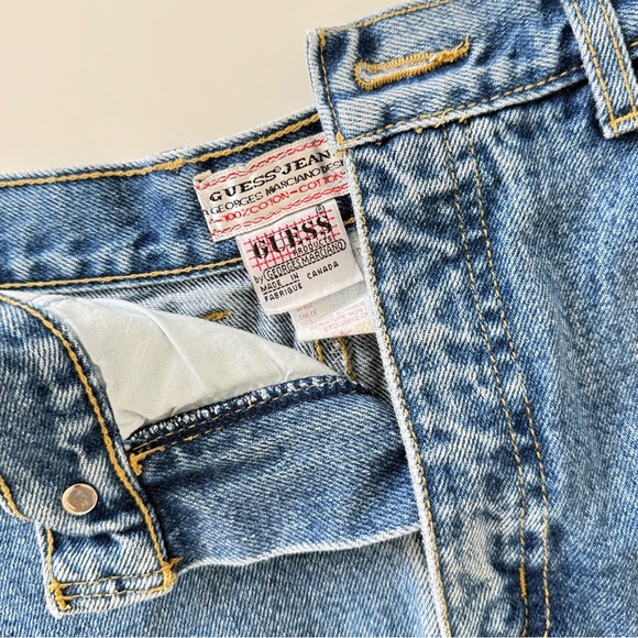 Vintage Guess by Georges Marciano Denim Mini Skirt High Waist XS Canada - Picture 9 of 11